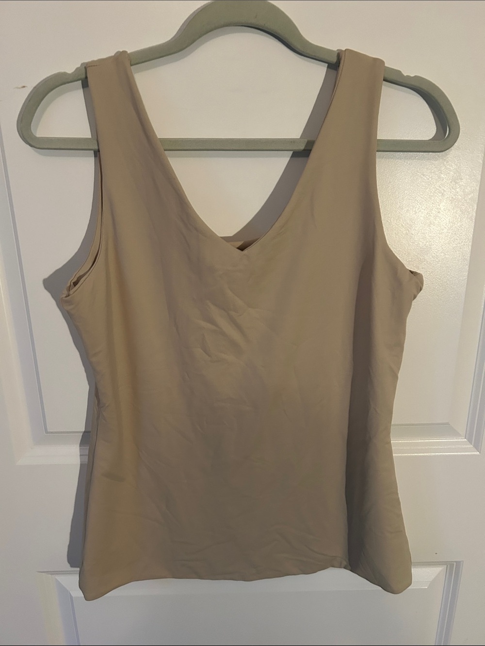 Linda Leal V-Neck Women's Tank Top - Beige